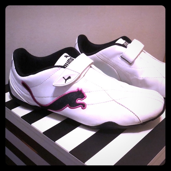 pink white and black pumas